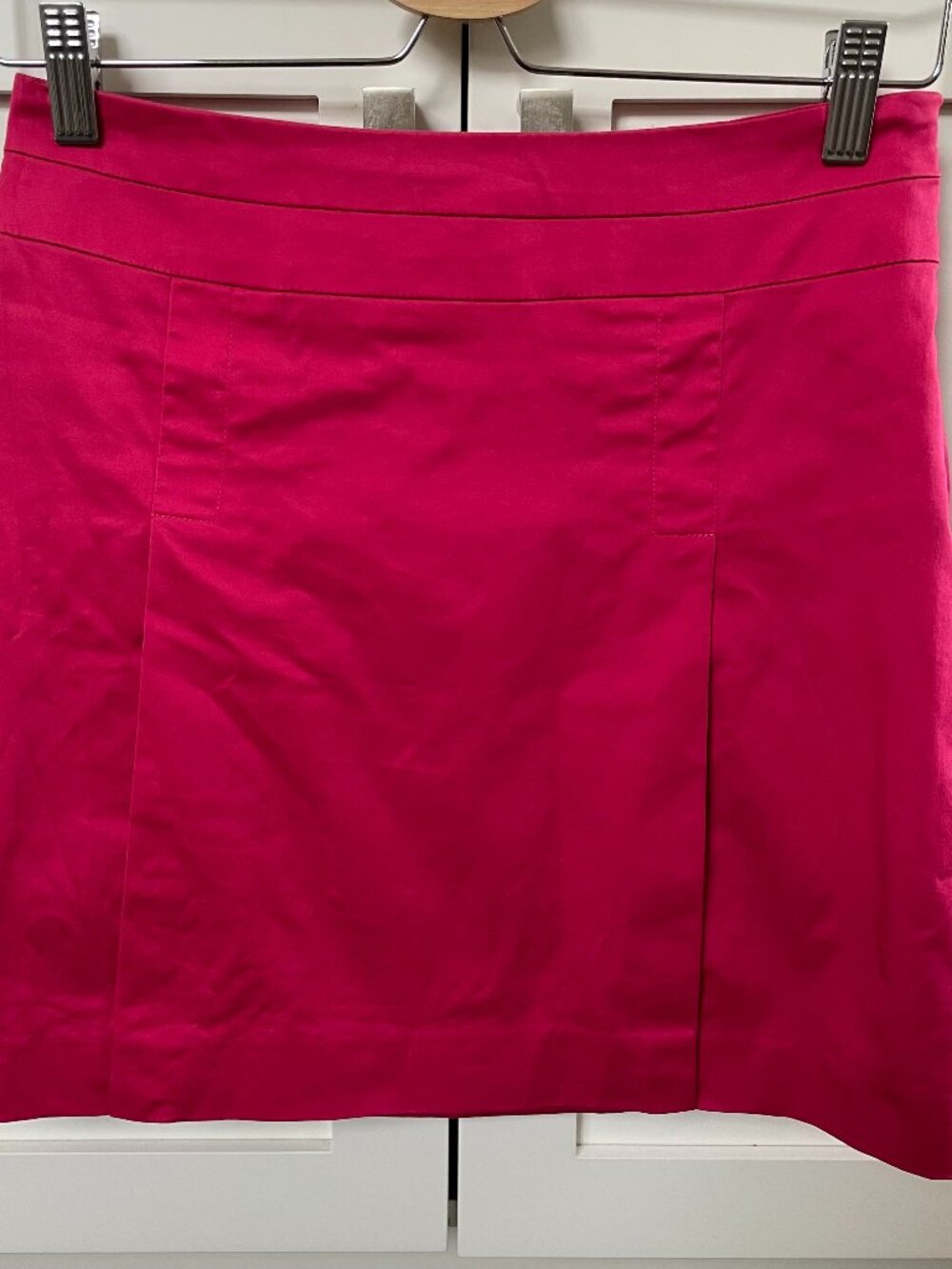 Banana Republic Side Zip Lined Double Pleat Summer Casual Mini Skirt Pink Sz 0